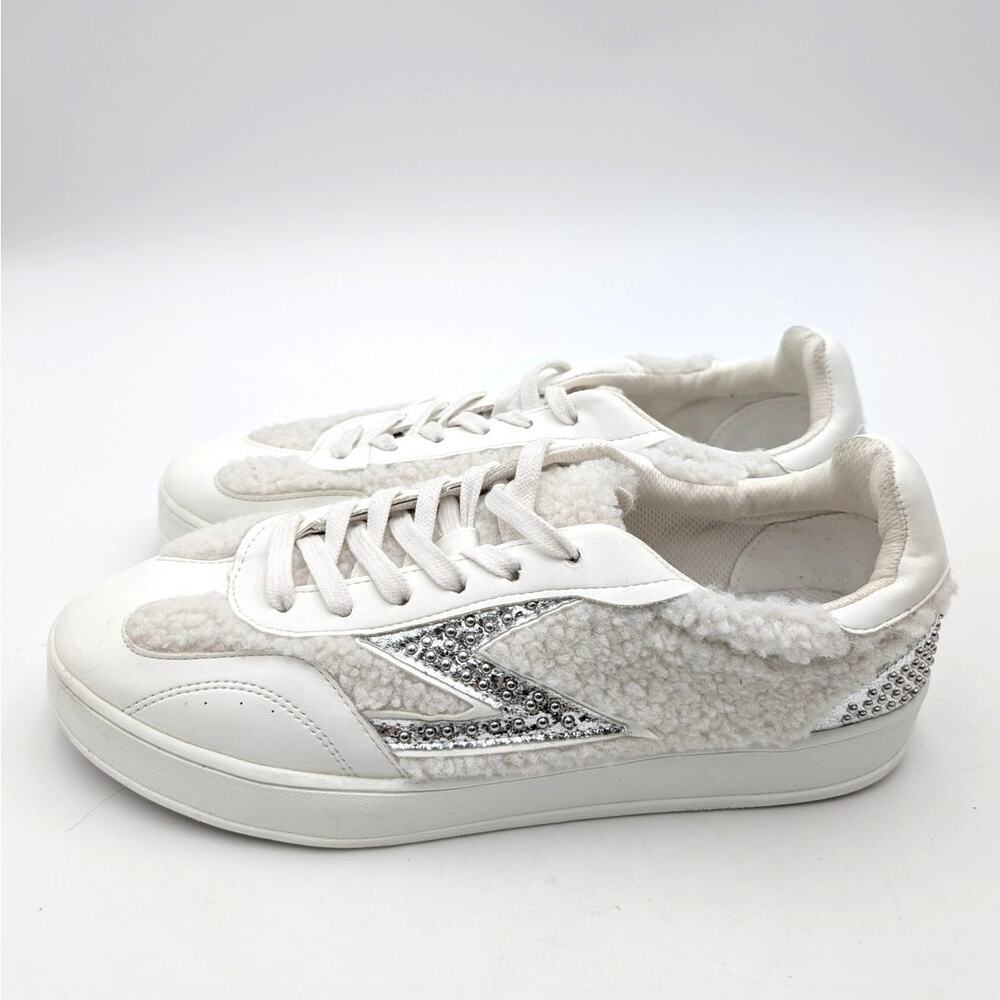 Zodiac Sansa Studded Lace-Up Sneakers Shoes Women's White Size US10M EU41